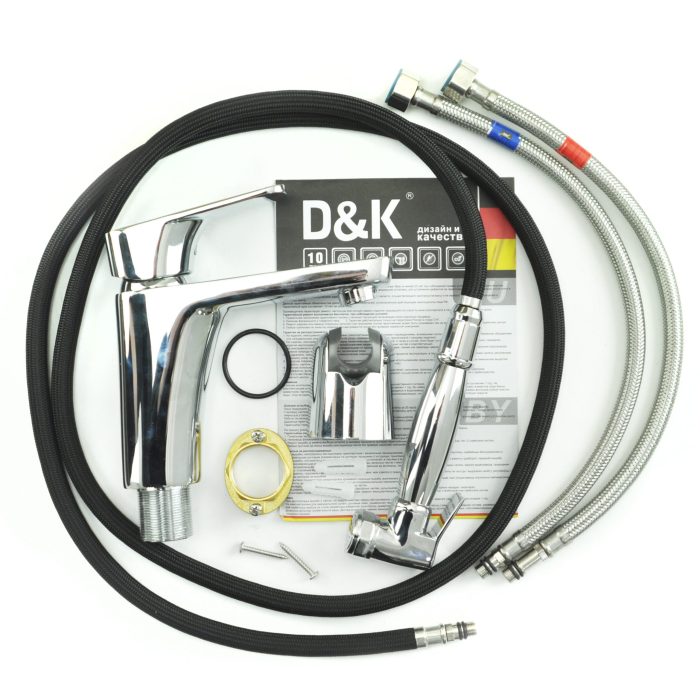Смеситель для умывальника с гигиеническим душем D&K DA1432601