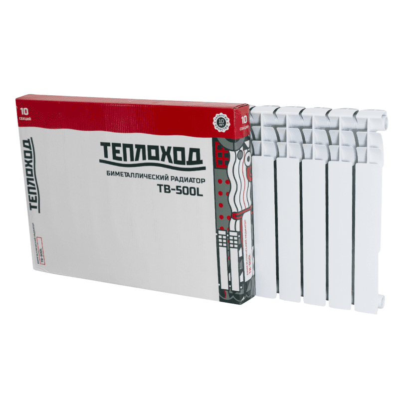 Радиатор биметаллический ТЕПЛОХОД LIGHT TB-500L, 500/77, 6 секций