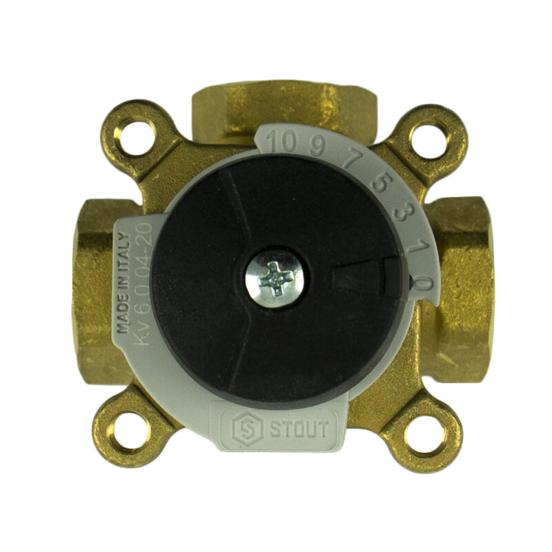 Клапан смесительный трехходовой STOUT ВР 3/4" KVs6 SVM-0003-012002