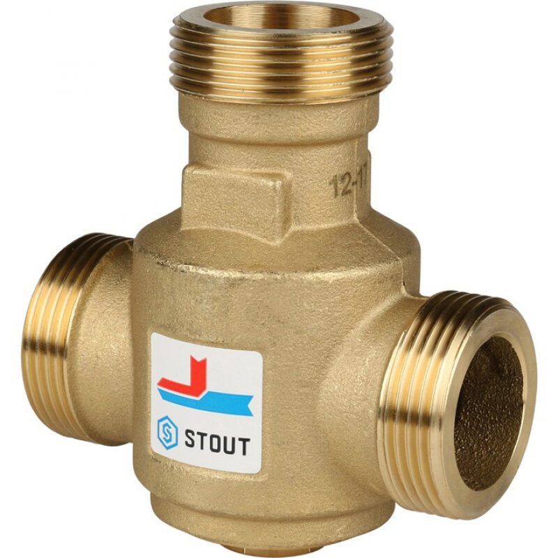 Клапан смесительный термостатический STOUT НР 1-1/4" KVs9 60°С SVM-0030-325506