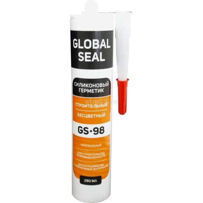 Герметик GlobalSeal GS98 силиконовый нейтральный 280мл прозрачный