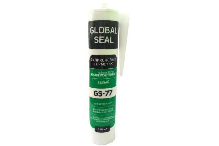 Герметик GlobalSeal GS77 силиконовый универсальный 280мл белый