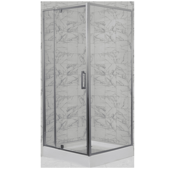 Ограждение душевое TR-AL-21-899, Прозрачное, квадратное, распашная дверь