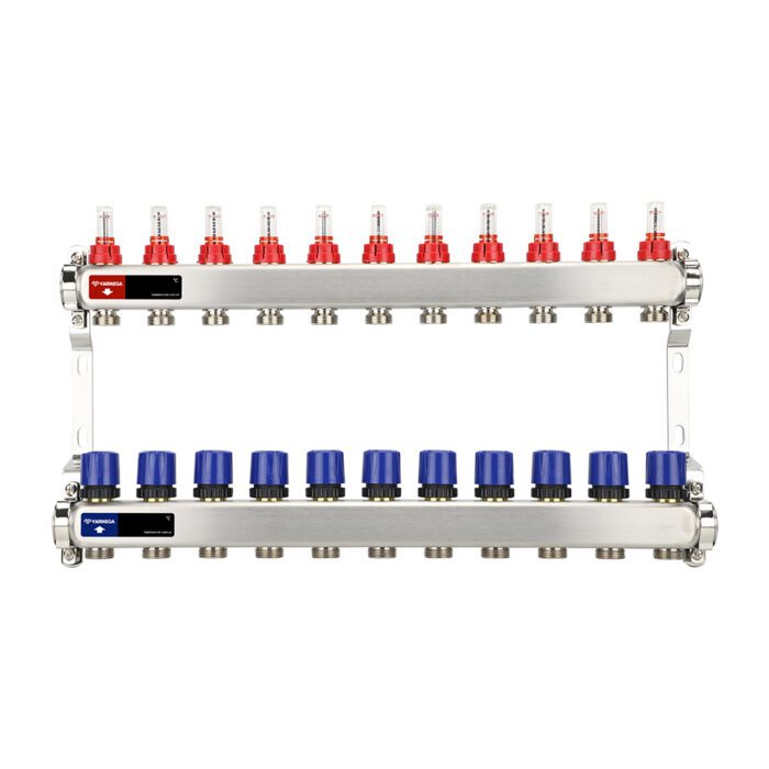 Группа коллекторная с расходомерами Varmega ВР 1", на 11 контуров 3/4" EK VM15111