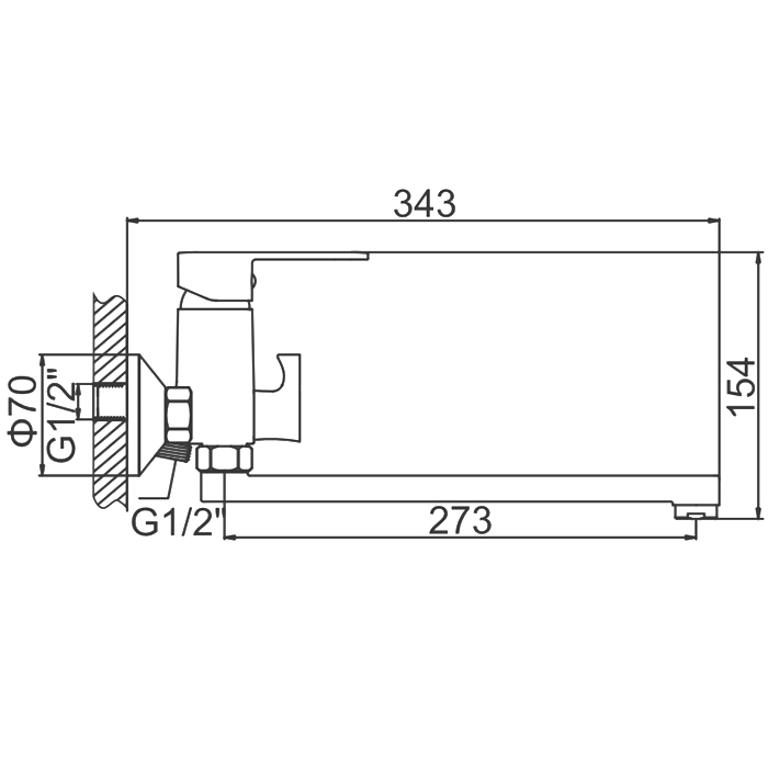 Смеситель для ванны ТЕПЛОХОД 202007