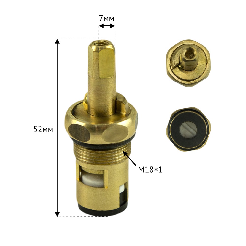 Кран-букса ТЕПЛОХОД 7х7 (отечественная)