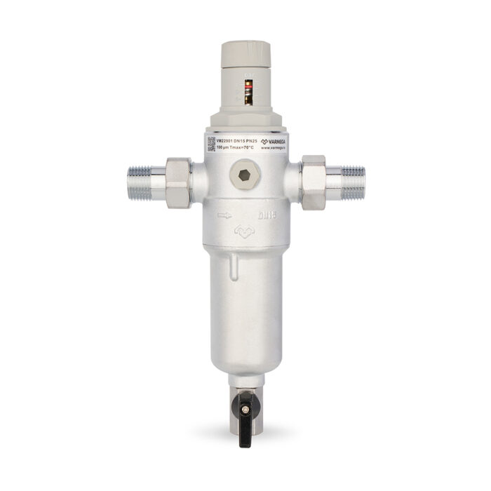 Фильтр комбинированный промывной Varmega 3/4" НР с редуктором давления VM22902