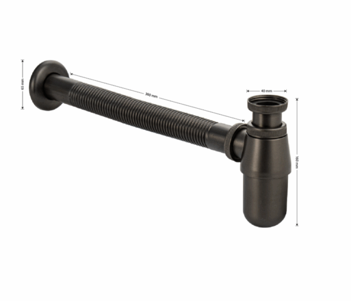 Сифон для умывальника 1-1/4"х32 Графит