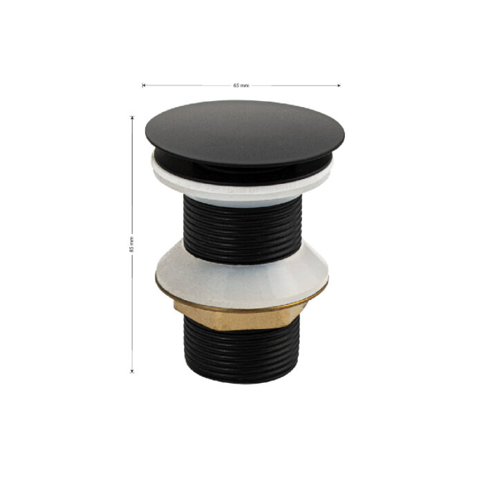 Донный клапан 1-1/4" автоматический Чёрный
