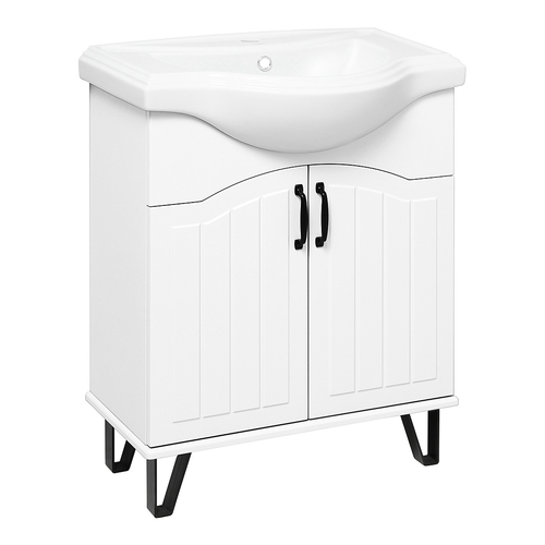 Тумба с умывальником RUNO Марсель-65 Белая