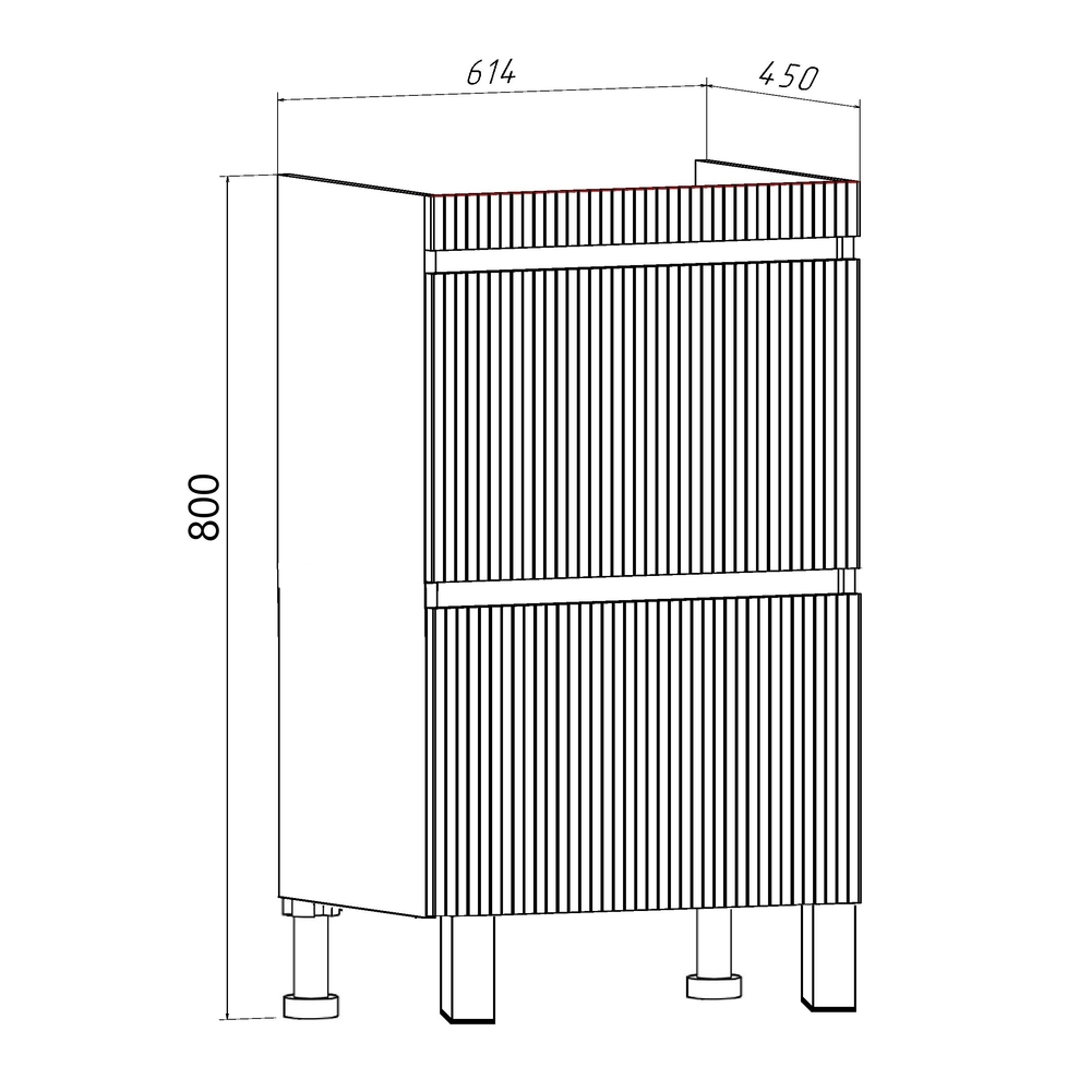 Компл Модена-65 напольн, 2 ящика