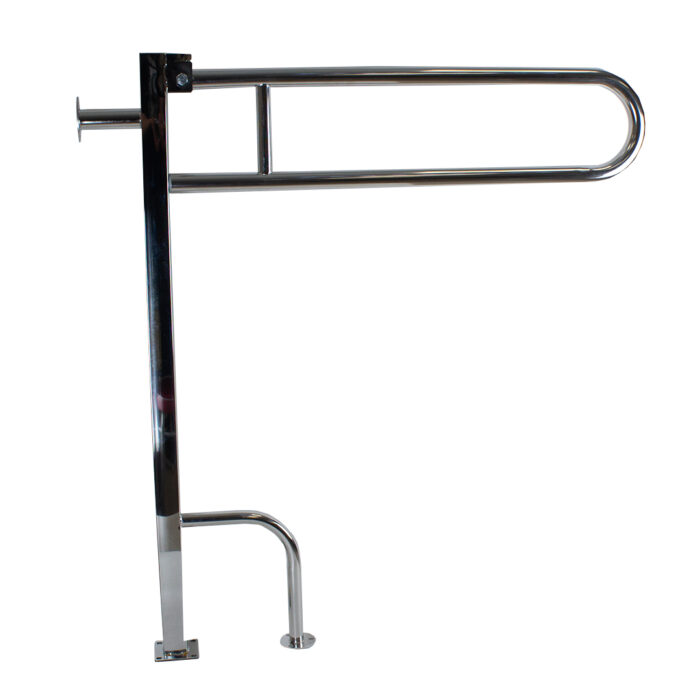 Поручень откидной, крепление к полу и стене LIGRO С04 d32 100х85х20