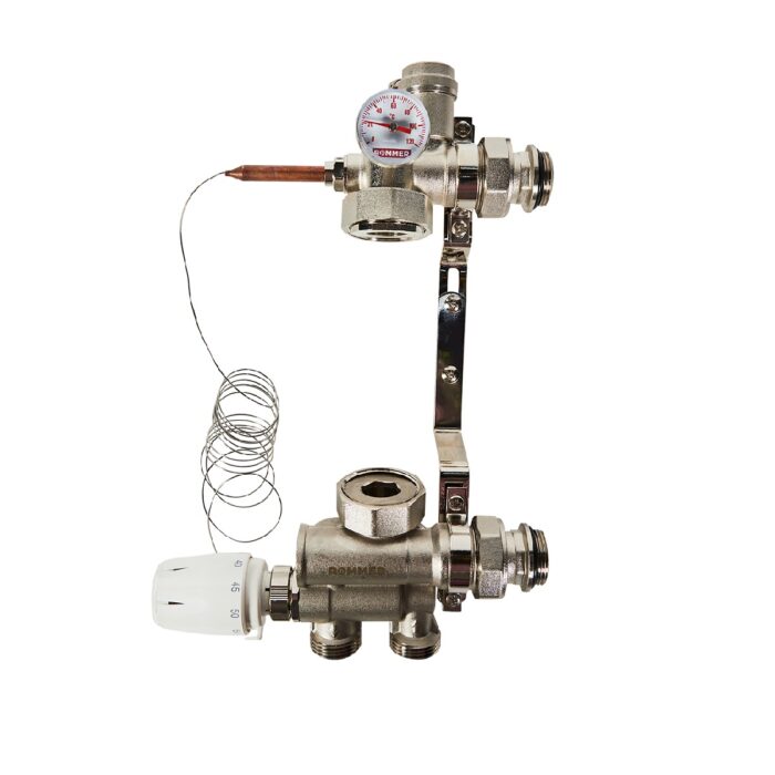 Узел насосно-смесительный ROMMER RDG-0120-009000 с термоголовкой с выносным датчиком, без насоса
