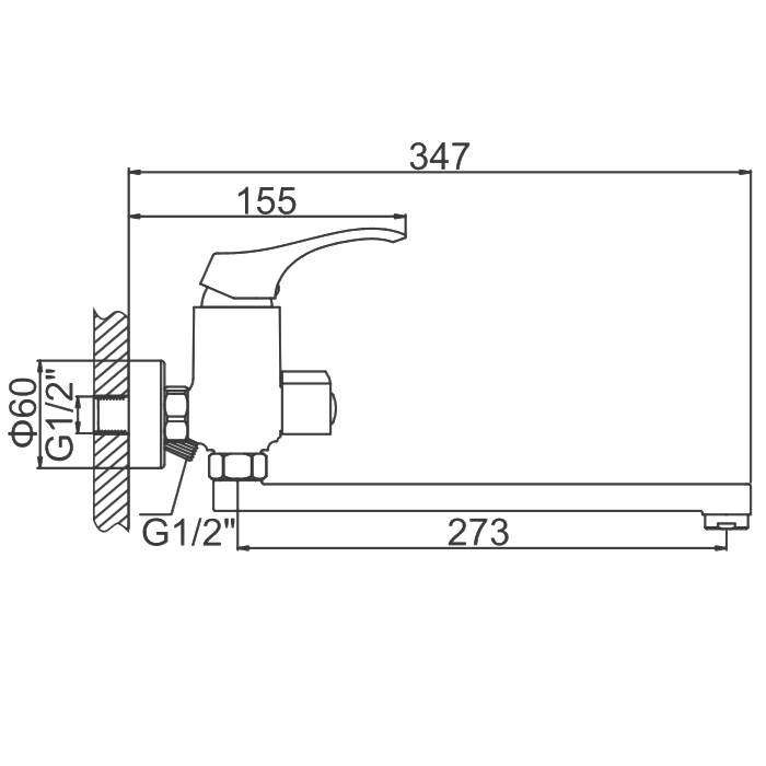 Смеситель для ванны LEDEME L2242